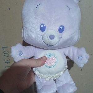 Vintage Adorable Plush Bear Toy - Purple